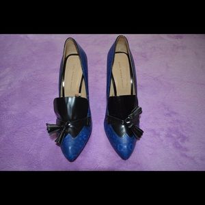 Zara Black and Blue Heels